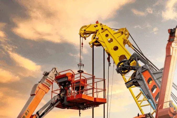 A construction platform lift to show how Ability International can help after you purchase a desksurfer
